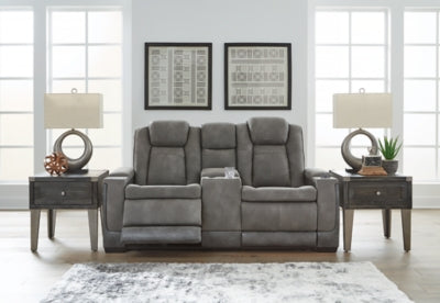 Next-Gen DuraPella Power Reclining Loveseat with Console - Discount Furniture World (Burlington,NC)
