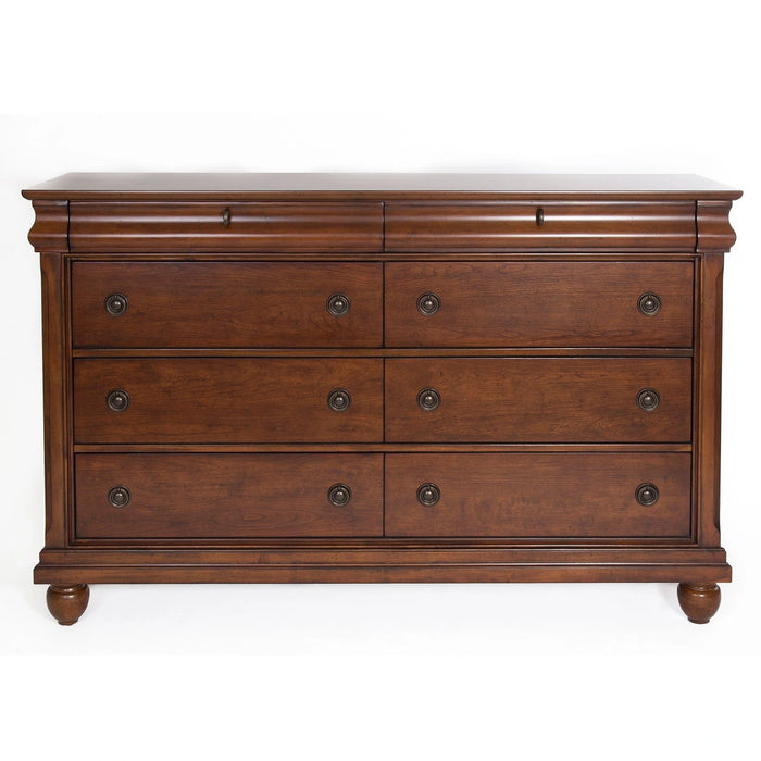 Rustic Traditions 8 Drawer Dresser in Rustic Cherry image