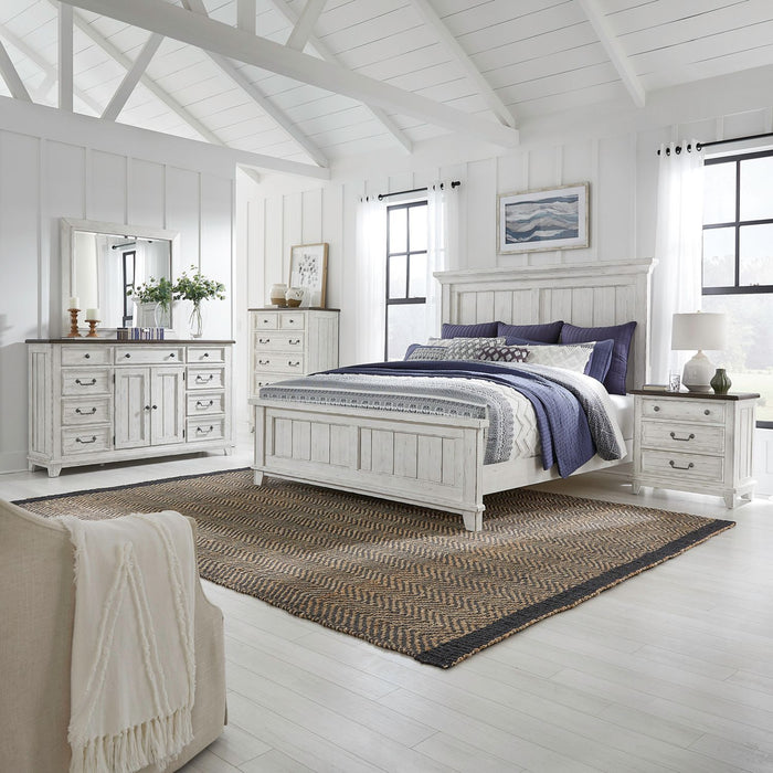 River Place King Panel Bed, Dresser & Mirror, Chest, Night Stand image