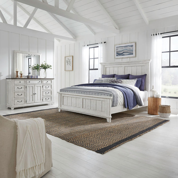 River Place Queen Panel Bed, Dresser & Mirror image