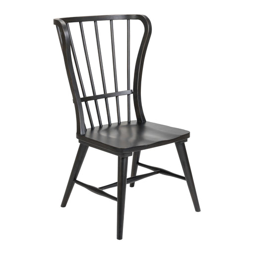 River Place Windsor Back Side Chair - Black (RTA) - Discount Furniture World (Burlington,NC)