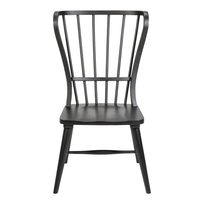 River Place Windsor Back Side Chair - Black (RTA) image