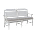 River Place Panel Back Bench in Riverstone White & Tobacco - Discount Furniture World (Burlington,NC)