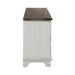 River Place Entertainment Console in Riverstone White/Tobacco - Discount Furniture World (Burlington,NC)