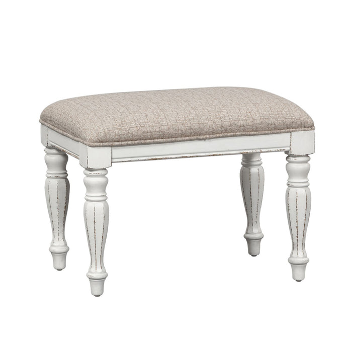 Magnolia Manor Accent Bench in Antique White - Discount Furniture World (Burlington,NC)