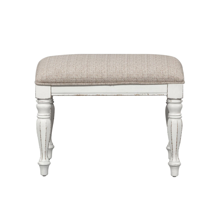 Magnolia Manor Accent Bench in Antique White - Discount Furniture World (Burlington,NC)