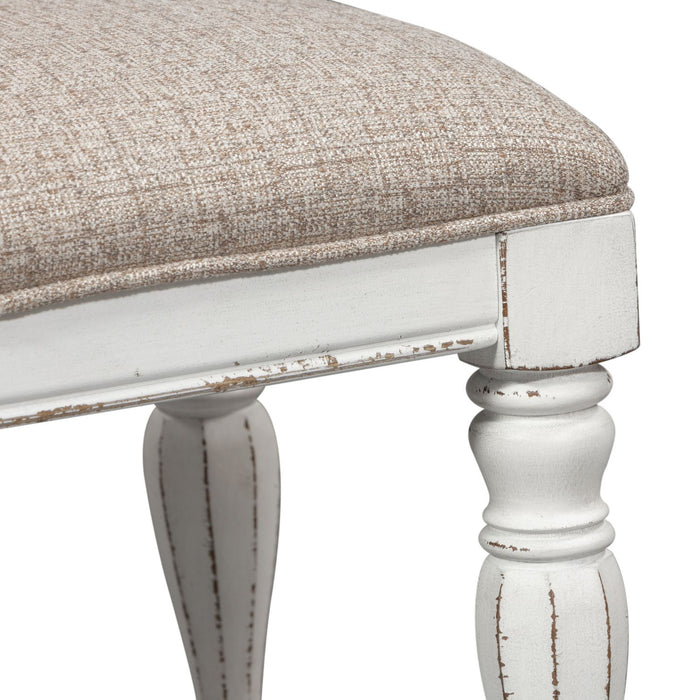 Magnolia Manor Accent Bench in Antique White - Discount Furniture World (Burlington,NC)
