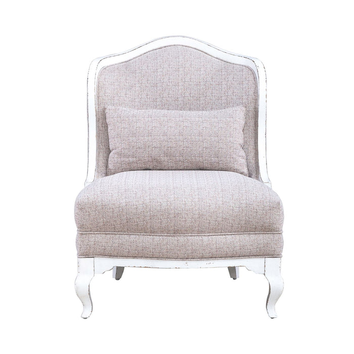 Magnolia Manor Upholstered Accent Chair in Antique White - Discount Furniture World (Burlington,NC)