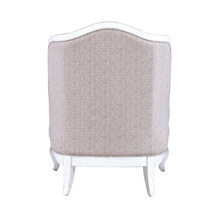 Magnolia Manor Upholstered Accent Chair in Antique White - Discount Furniture World (Burlington,NC)