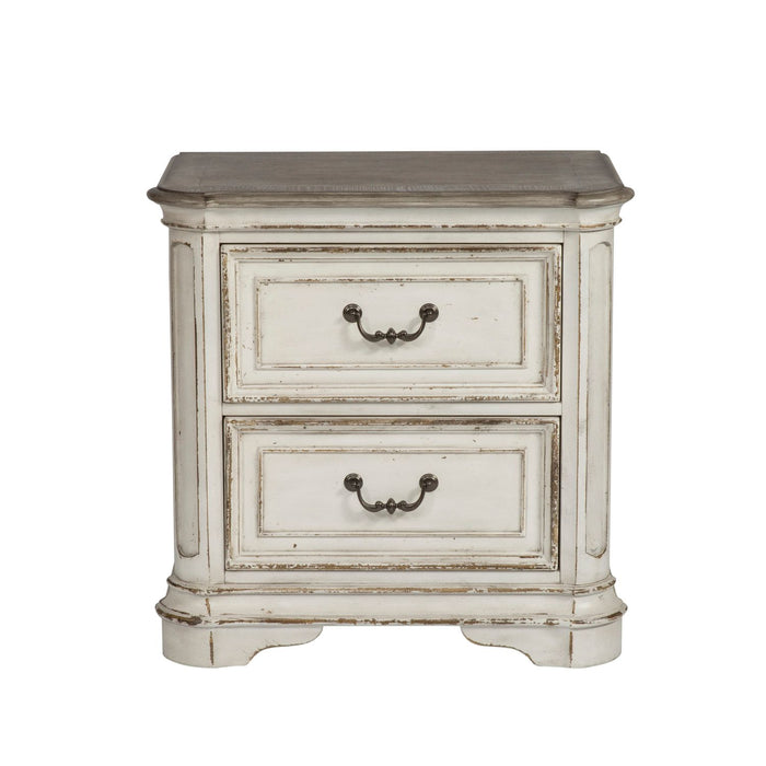 Magnolia Manor King California Upholstered Bed, Dresser & Mirror, Night Stand