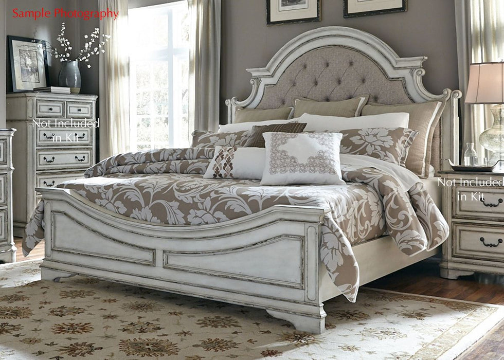 Liberty Magnolia Manor Full Upholstered Bed in Antique White