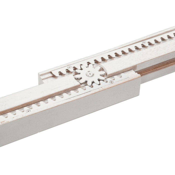 Liberty Furniture Magnolia Manor Gathering Table in Antique White Base w/ Weathered Bark Tops