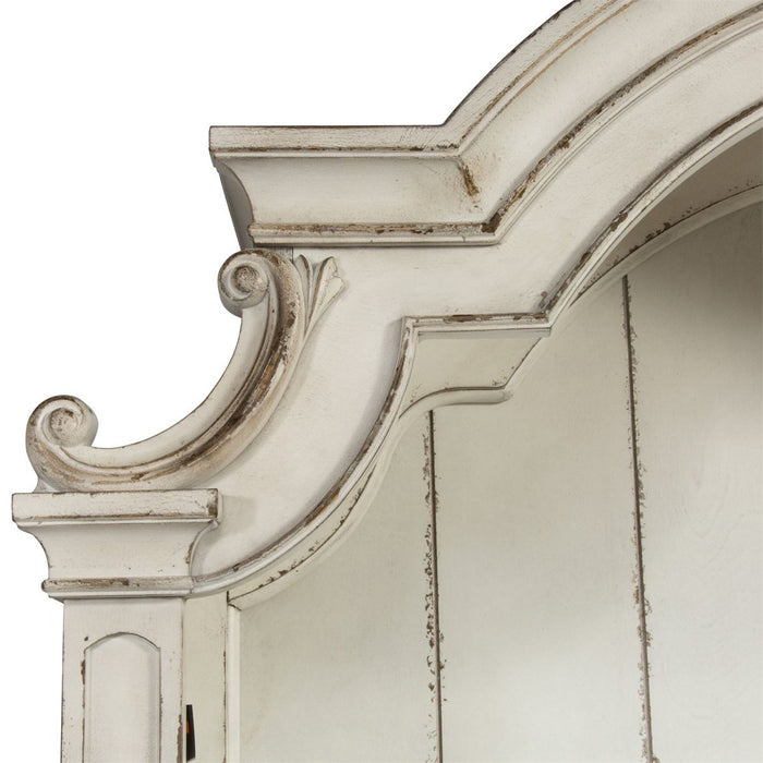 Liberty Magnolia Manor Credenza with Hutch in Antique White