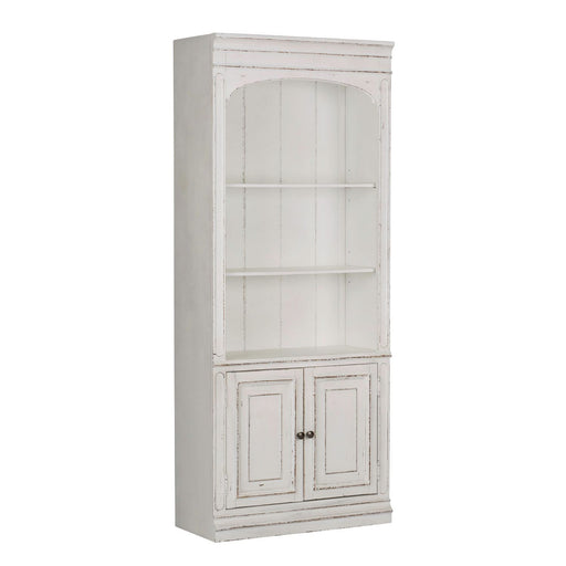 Magnolia Manor Bunching Bookcase in Antique White - Discount Furniture World (Burlington,NC)