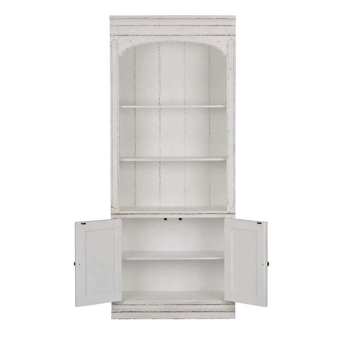 Magnolia Manor Bunching Bookcase in Antique White - Discount Furniture World (Burlington,NC)