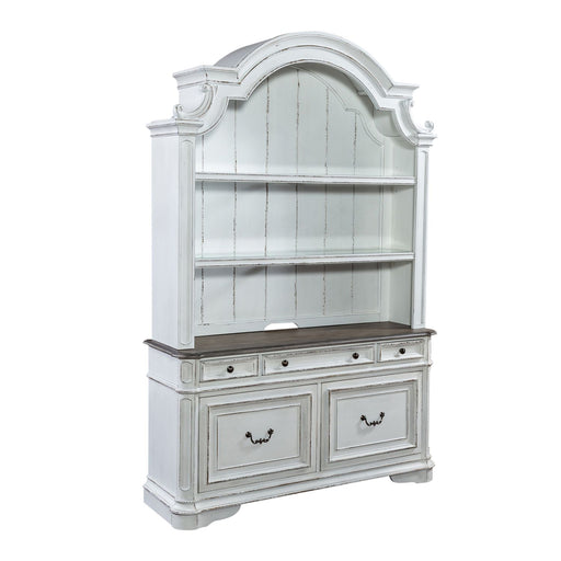 Magnolia Manor Opt Credenza & Hutch - Discount Furniture World (Burlington,NC)