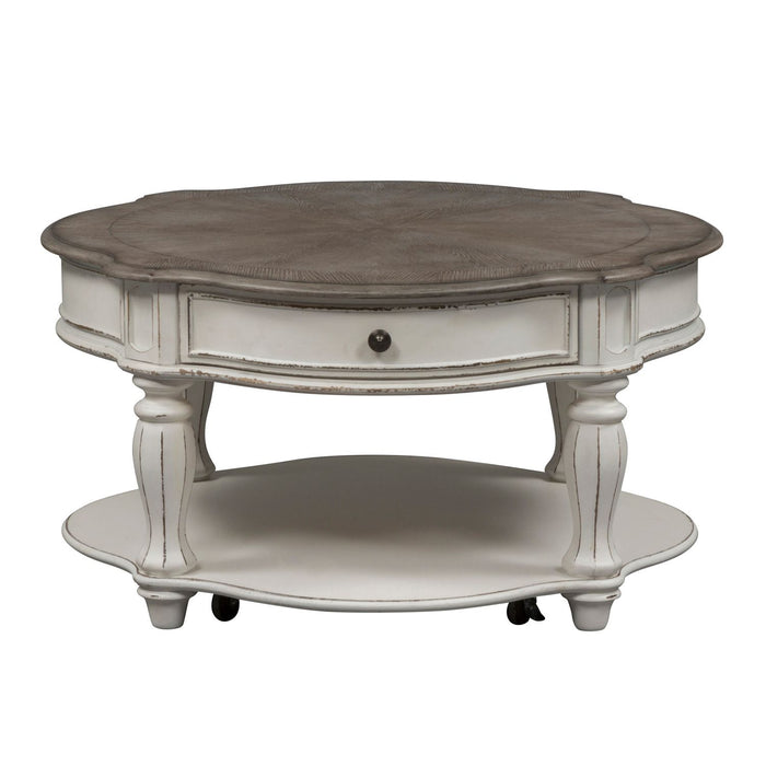 Magnolia Manor Round Cocktail Table - Discount Furniture World (Burlington,NC)