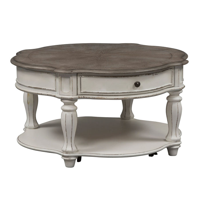 Magnolia Manor Round Cocktail Table - Discount Furniture World (Burlington,NC)