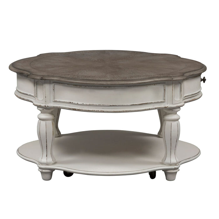 Magnolia Manor Round Cocktail Table - Discount Furniture World (Burlington,NC)