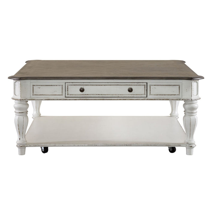 Magnolia Manor Oversized Square Cocktail Table - Discount Furniture World (Burlington,NC)