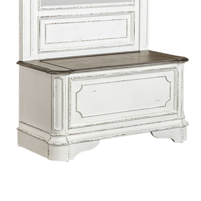 Liberty Furniture Magnolia Manor Hall Tree Base in Antique White & Weathered Bark image