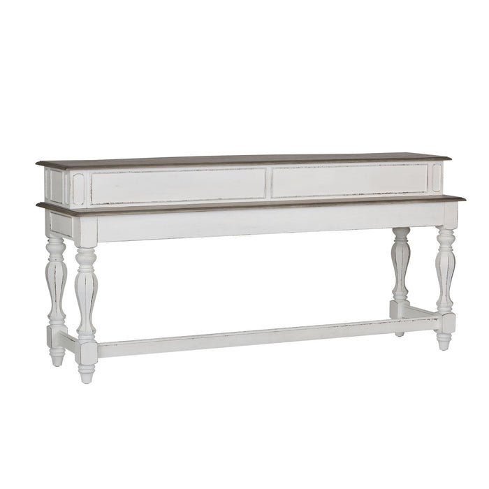 Magnolia Manor Console Bar Table in Antique White - Discount Furniture World (Burlington,NC)