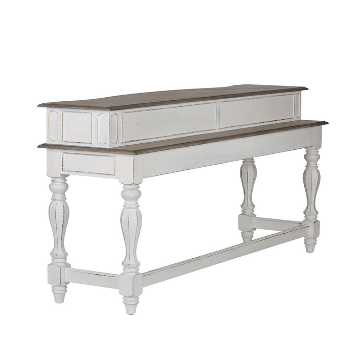Magnolia Manor Console Bar Table in Antique White - Discount Furniture World (Burlington,NC)