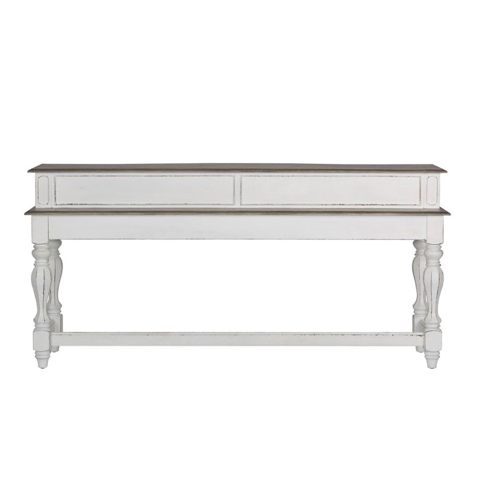 Magnolia Manor Console Bar Table in Antique White - Discount Furniture World (Burlington,NC)
