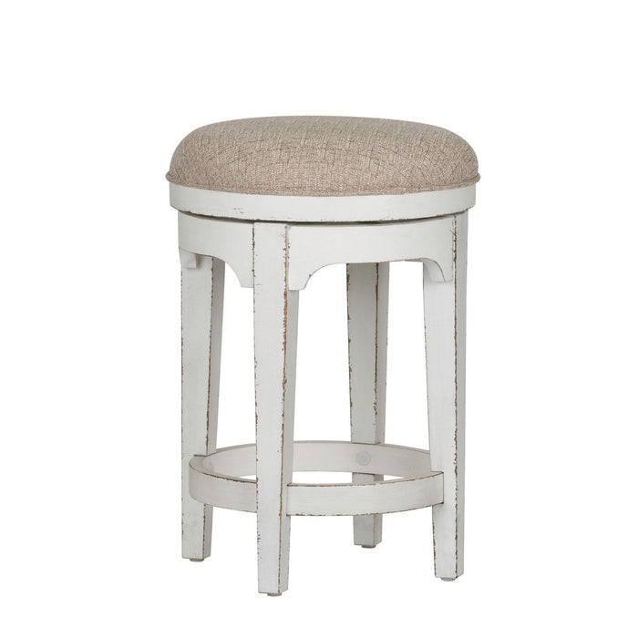 Magnolia Manor Console Swivel Stool in Antique White - Discount Furniture World (Burlington,NC)