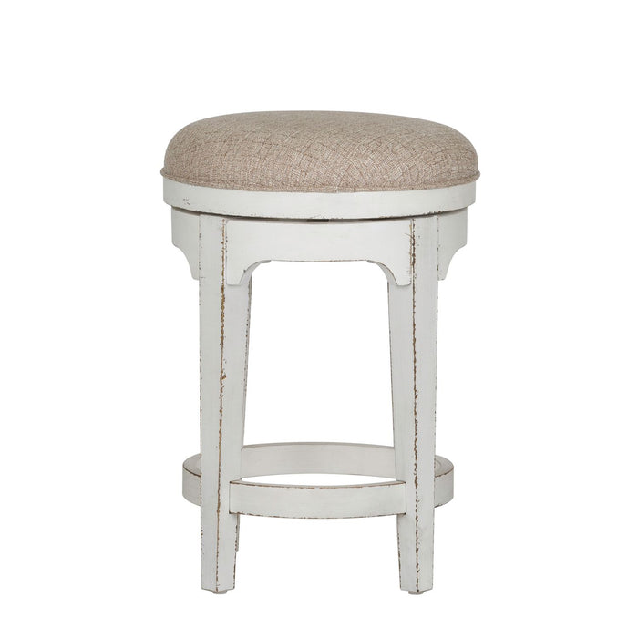 Magnolia Manor Console Swivel Stool in Antique White - Discount Furniture World (Burlington,NC)