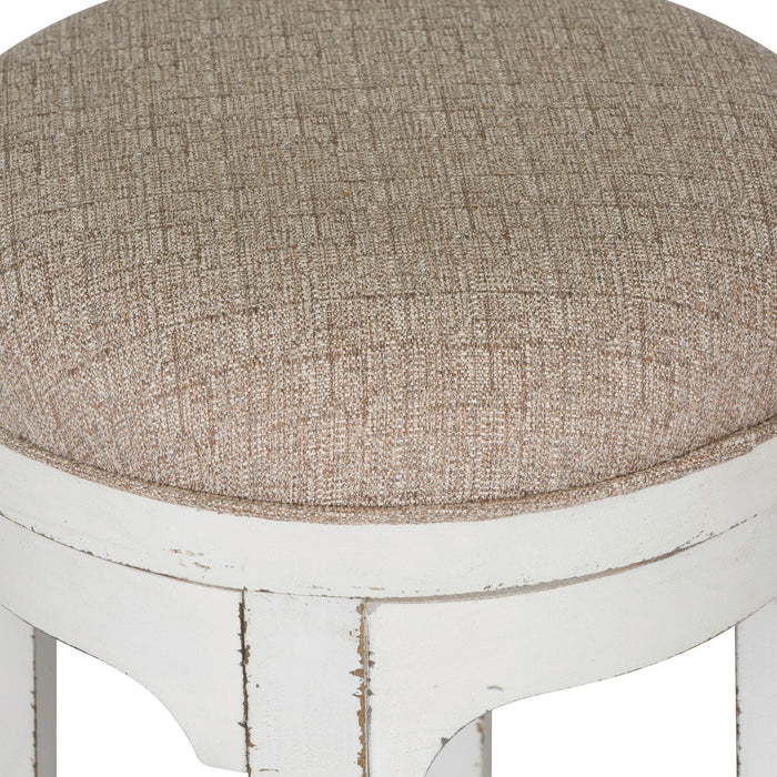Magnolia Manor Console Swivel Stool in Antique White - Discount Furniture World (Burlington,NC)