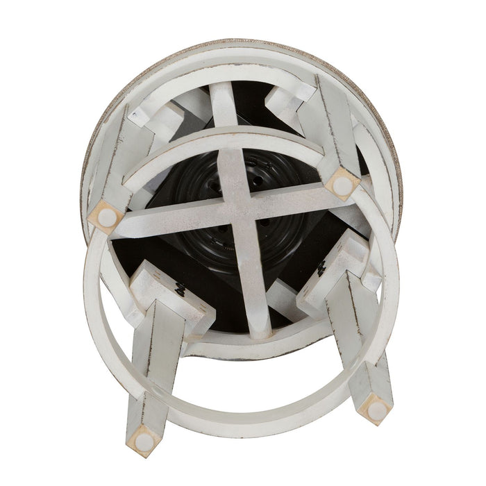 Magnolia Manor Console Swivel Stool in Antique White - Discount Furniture World (Burlington,NC)