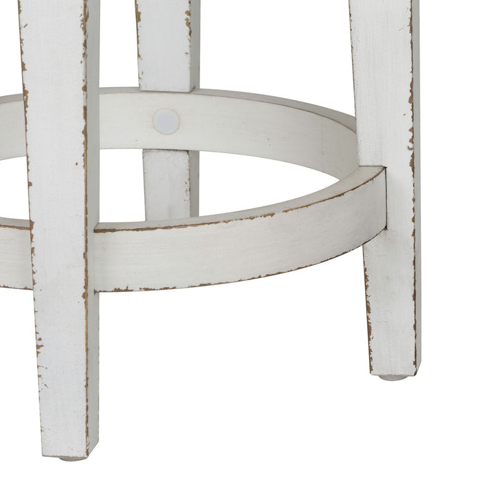 Magnolia Manor Console Swivel Stool in Antique White - Discount Furniture World (Burlington,NC)