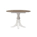 Magnolia Manor Drop Leaf Table in Antique White Base w/ Weathered Bark Tops image