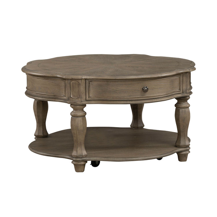 Magnolia Manor Round Cocktail Table - Discount Furniture World (Burlington,NC)