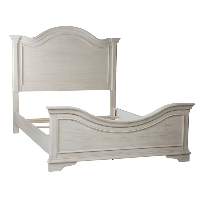 Liberty Furniture Bayside King Panel Bed in Antique White