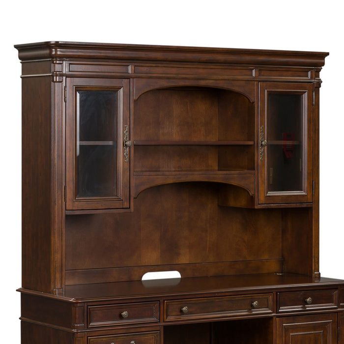 Brayton Manor Jr Executive Credenza Hutch in Cognac - Discount Furniture World (Burlington,NC)