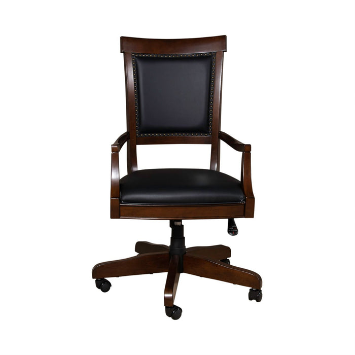 Brayton Manor Jr Executive Desk Chair (RTA) in Cognac - Discount Furniture World (Burlington,NC)