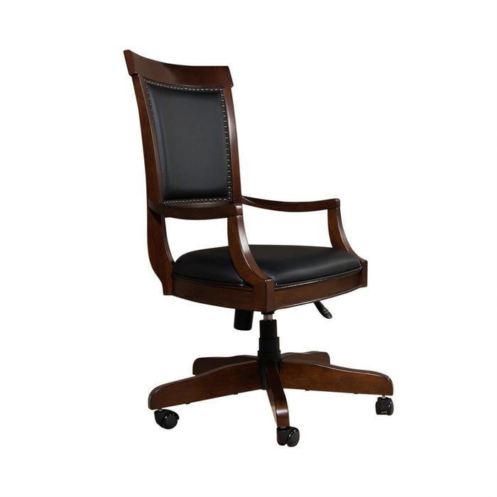 Brayton Manor Jr Executive Desk Chair (RTA) in Cognac - Discount Furniture World (Burlington,NC)