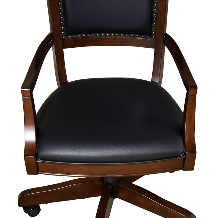 Brayton Manor Jr Executive Desk Chair (RTA) in Cognac - Discount Furniture World (Burlington,NC)