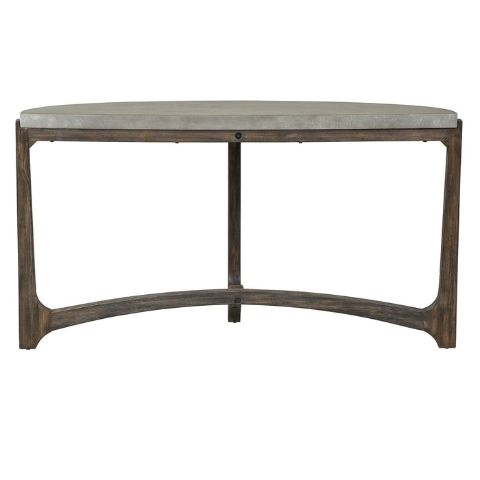 Cascade Sofa Table in Wire Brush Rustic Brown - Discount Furniture World (Burlington,NC)