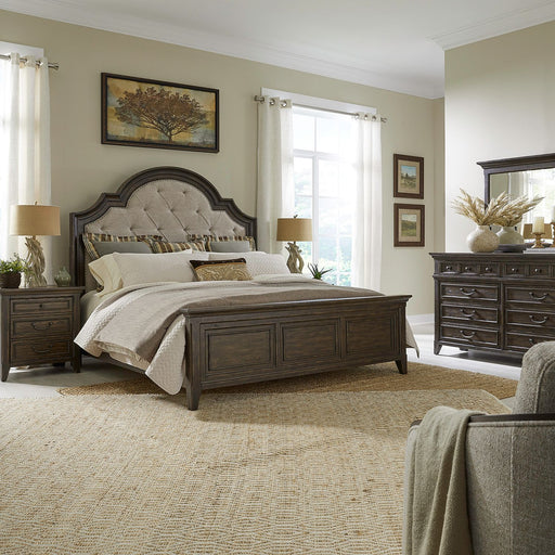 Paradise Valley Queen Uph Bed, Dresser & Mirror, Night Stand image