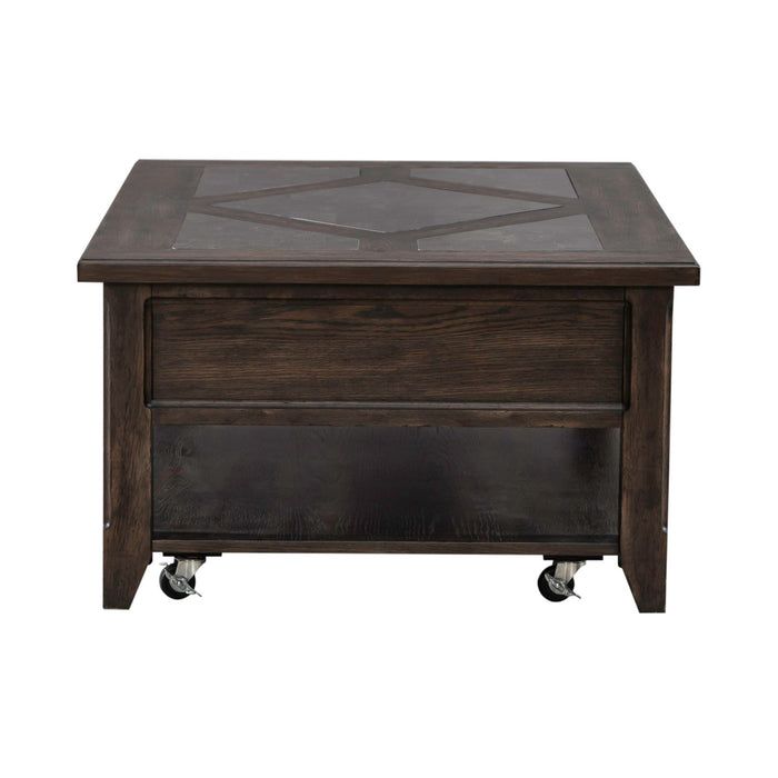 Paradise Valley Rectangular Cocktail Table in Saddle Brown