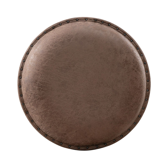 Paradise Valley Upholstered Console Stool (RTA) in Saddle Brown image
