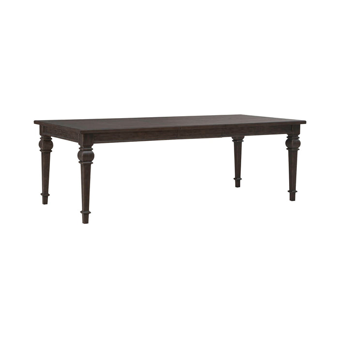 Paradise Valley Rectangular Leg Table in Saddle Brown - Discount Furniture World (Burlington,NC)