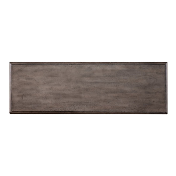 Ocean Isle Bench (RTA) in Antique White with Weathered Pine - Discount Furniture World (Burlington,NC)