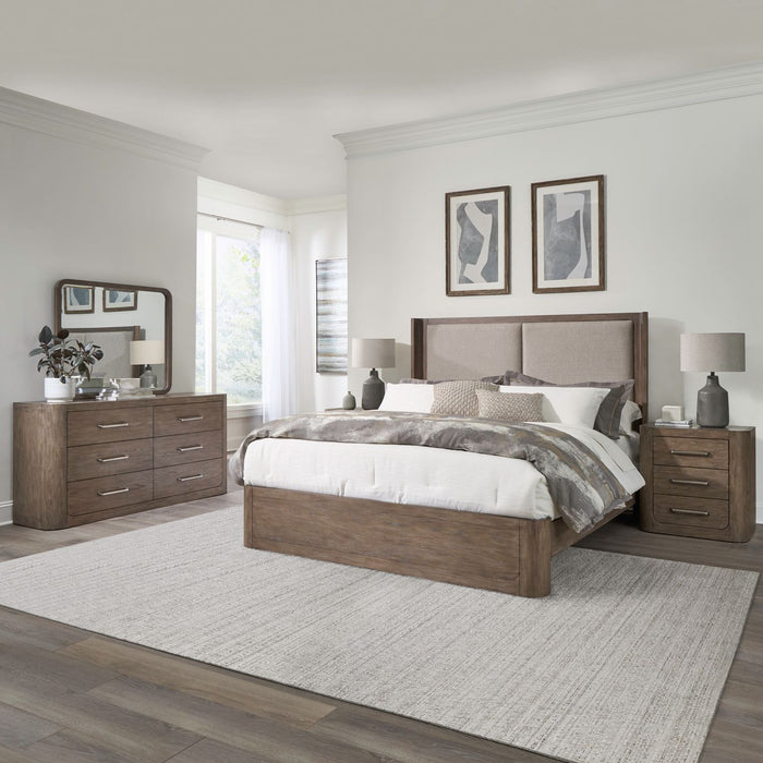 South Bend King Shelter Bed, Dresser & Mirror, Night Stand image