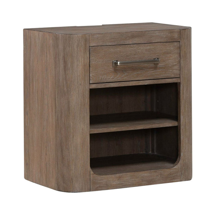 Liberty South Bend Open Nightstand w/ Charging Station in Burnished Clay