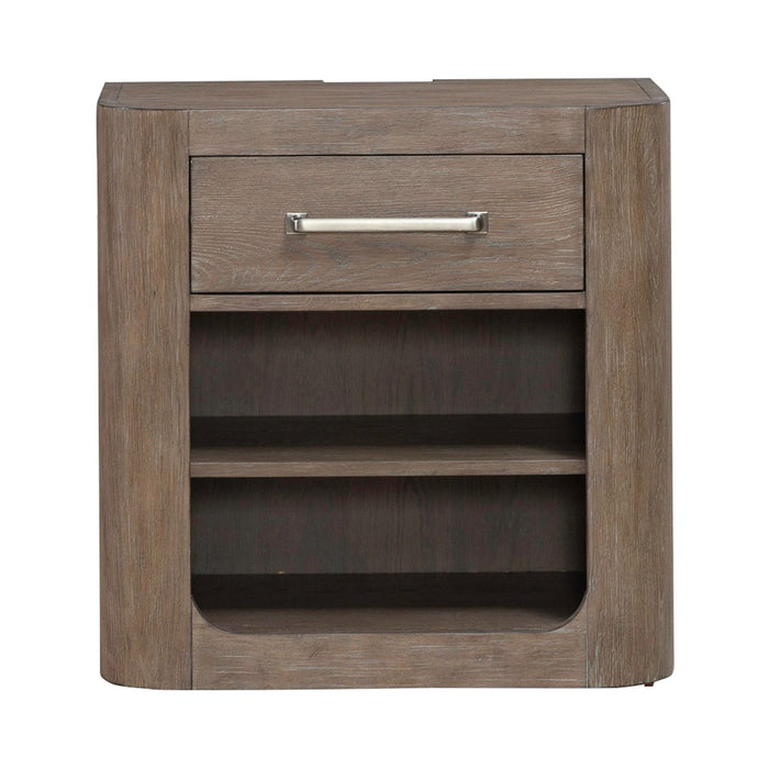 South Bend Open Nightstand w/ Charging Station in Burnished Clay - Discount Furniture World (Burlington,NC)