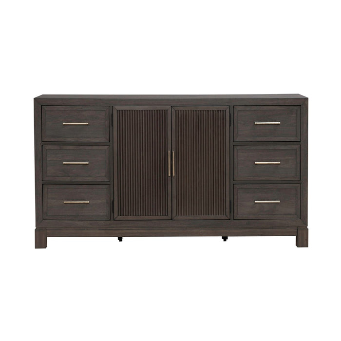 Modern Edge 2 Door 6 Drawer Dresser in Caffe image